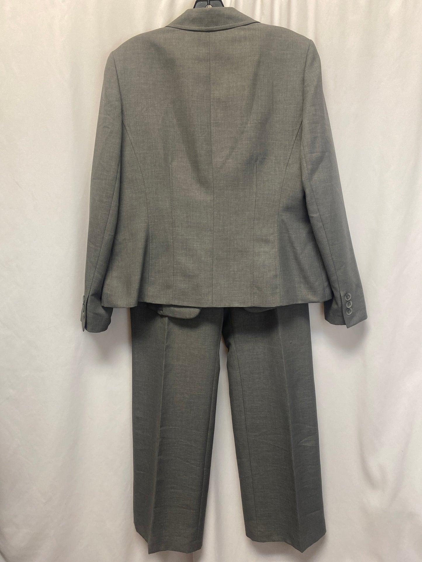 Pants Suit 2pc By Kasper In Grey, Size: L