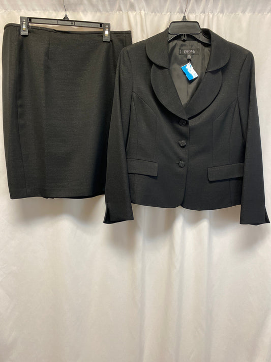 Skirt Suit 2pc By Kasper In Black, Size: 14p