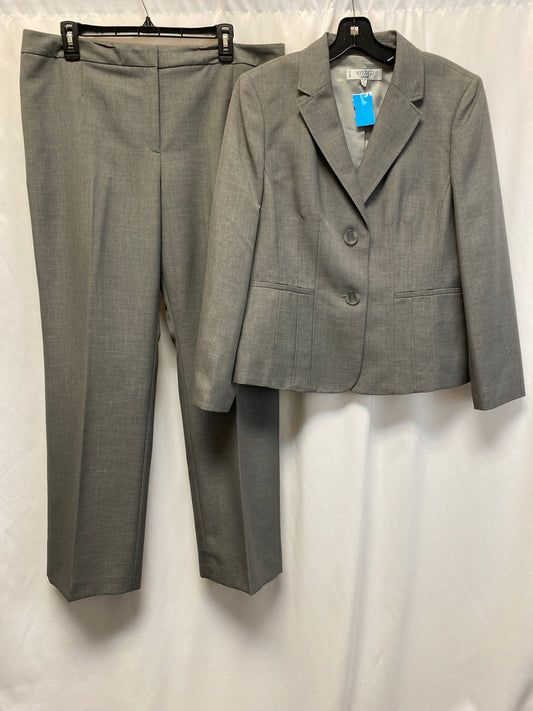 Pants Suit 2pc By Kasper In Grey, Size: 14p