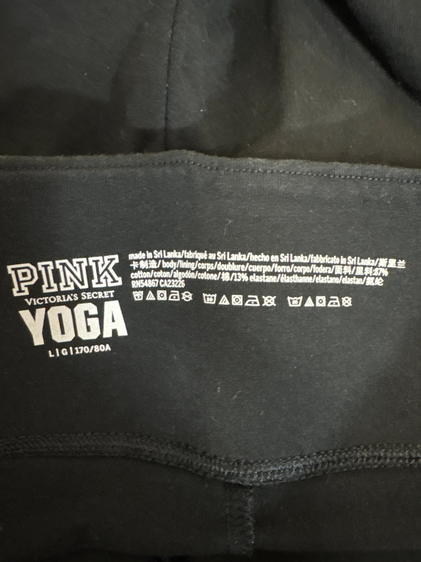 Athletic Leggings By Pink In Black, Size: L