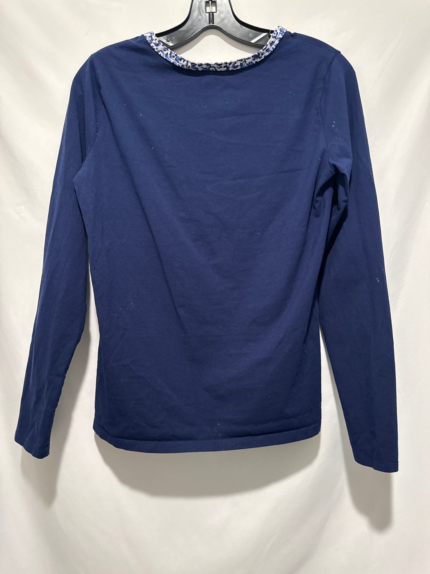 Top Long Sleeve By Lands End In Blue, Size: Xs