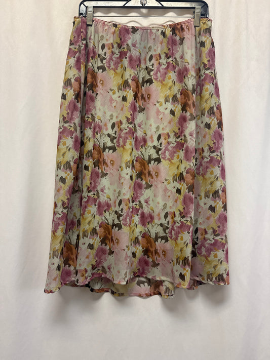 Skirt Midi By Connected Apparel In Pink, Size: 2x