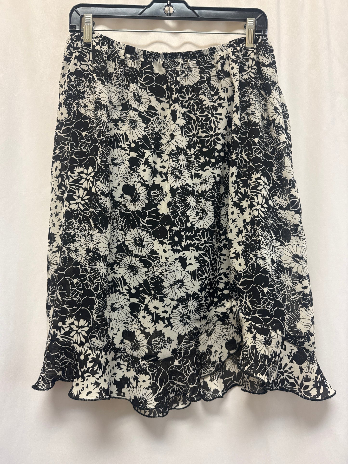 Skirt Midi By Dressbarn In Black, Size: Xl