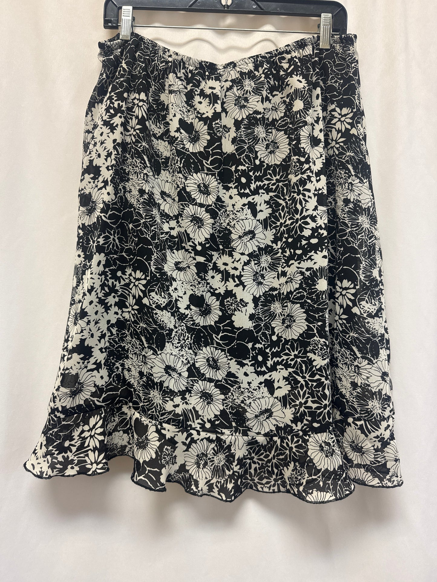 Skirt Midi By Dressbarn In Black, Size: Xl