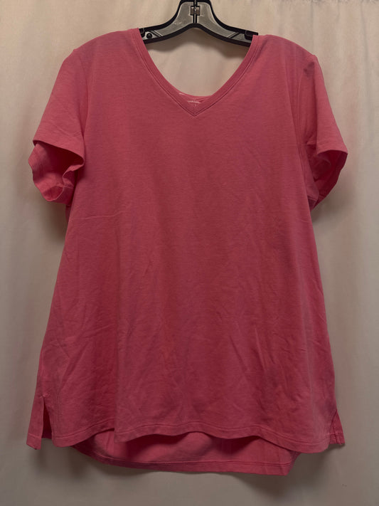 Top Short Sleeve By Charter Club In Pink, Size: L