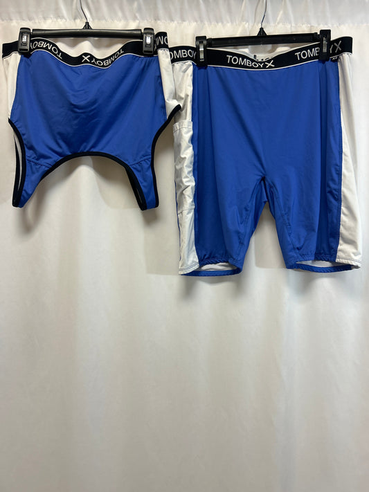 Athletic Shorts 2pc By Tomboy In Blue, Size: 3x