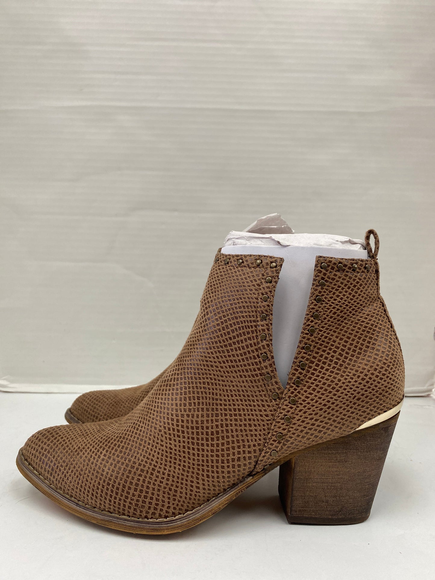 Boots Ankle Heels By Jelly Pop In Brown, Size: 11