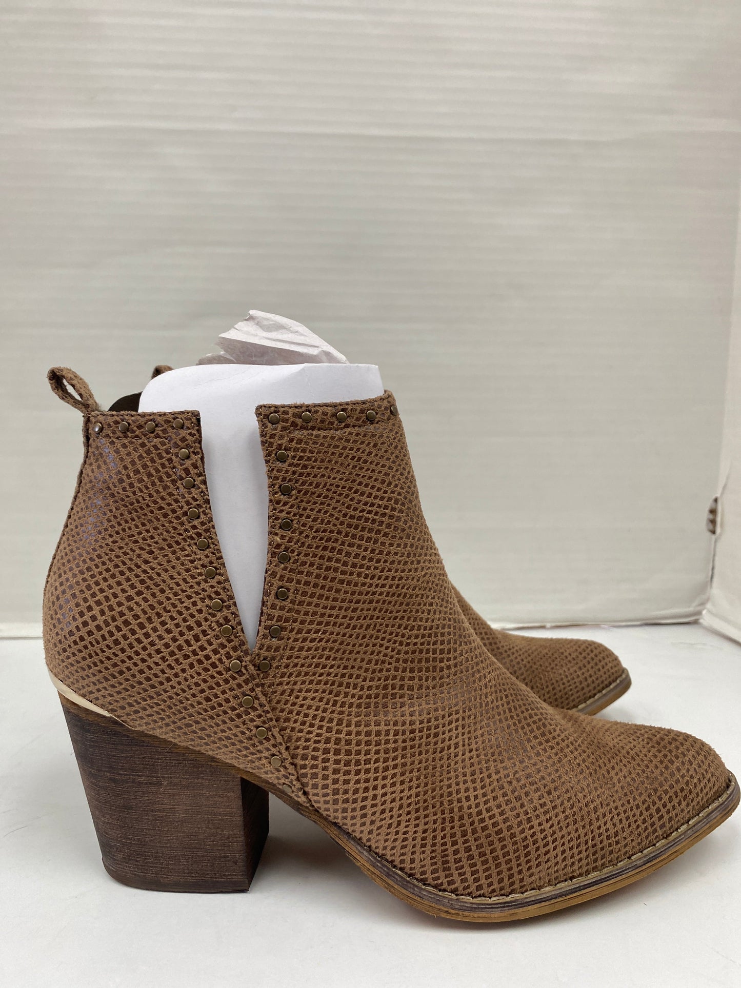 Boots Ankle Heels By Jelly Pop In Brown, Size: 11