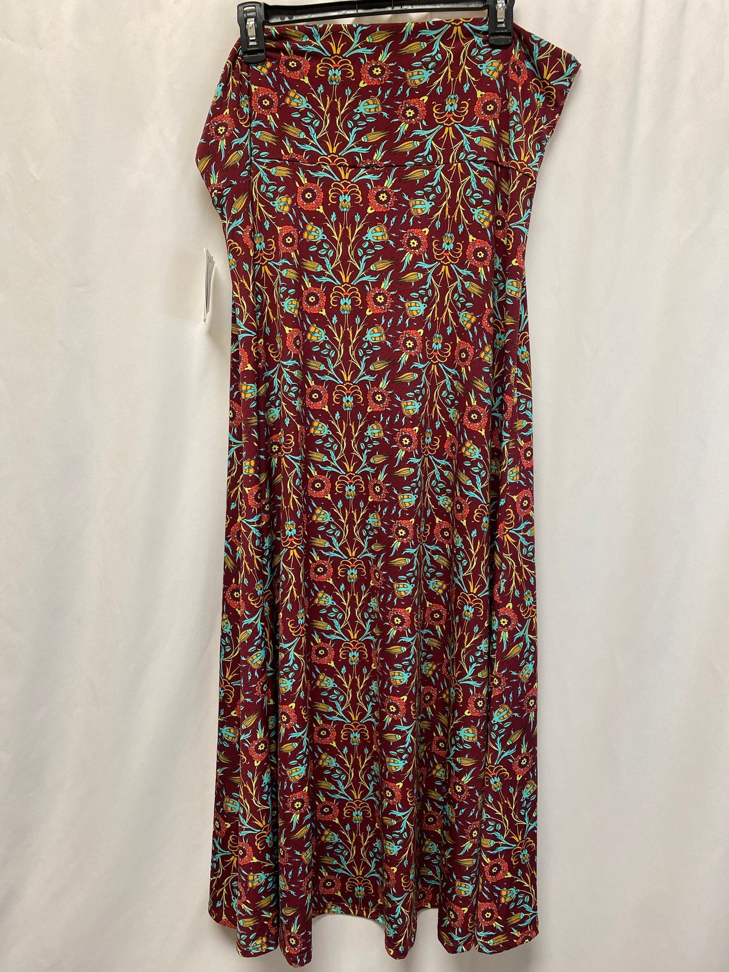 Skirt Maxi By Lularoe In Maroon, Size: 2x