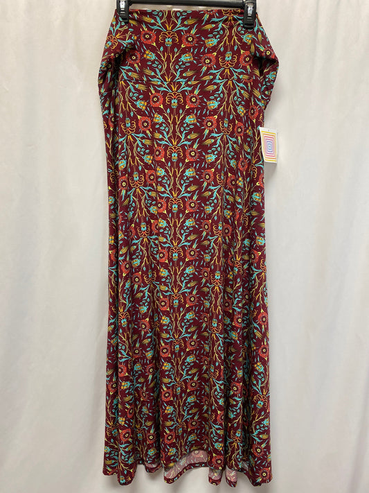 Skirt Maxi By Lularoe In Maroon, Size: 2x