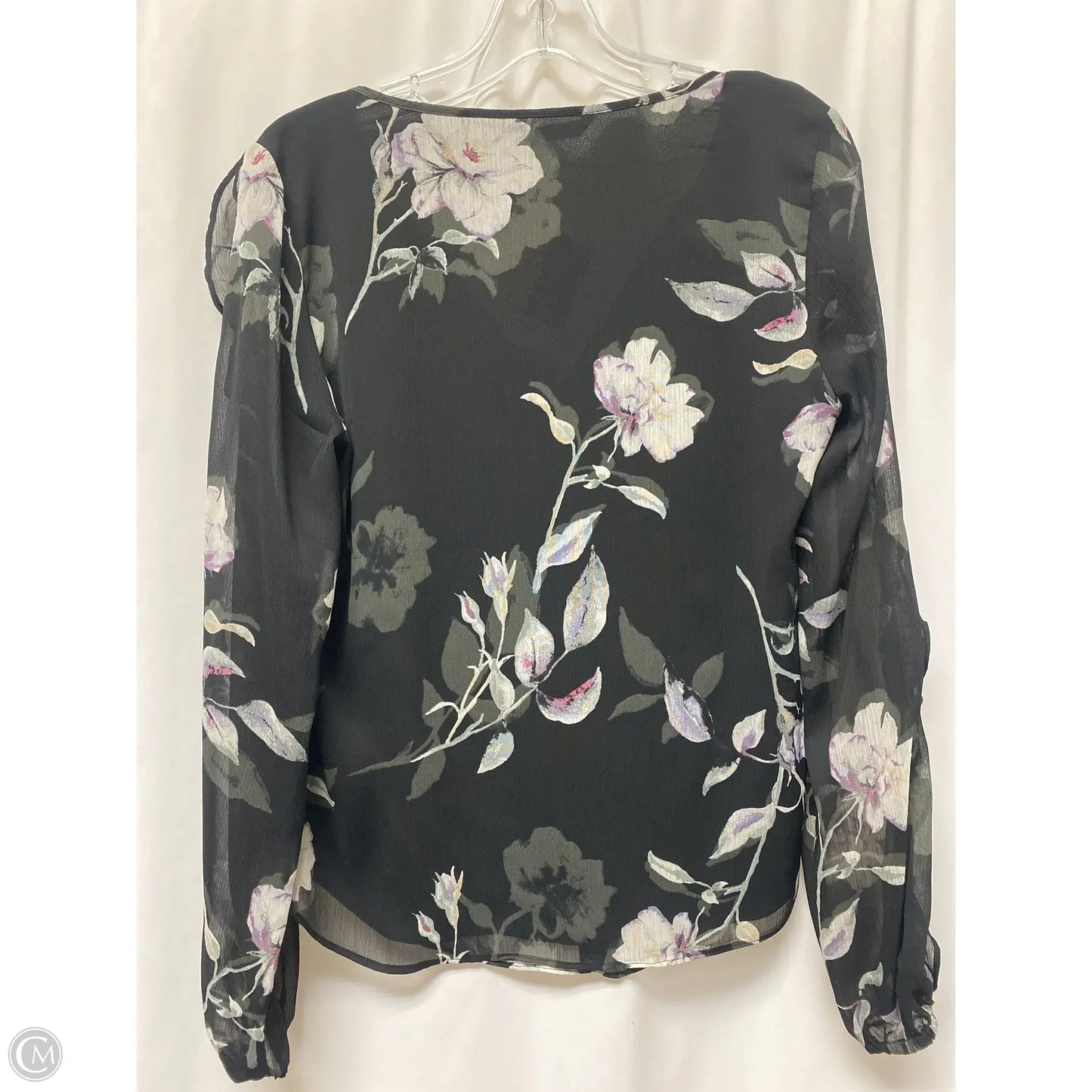Top Long Sleeve By White House Black Market In Black & Purple, Size: S