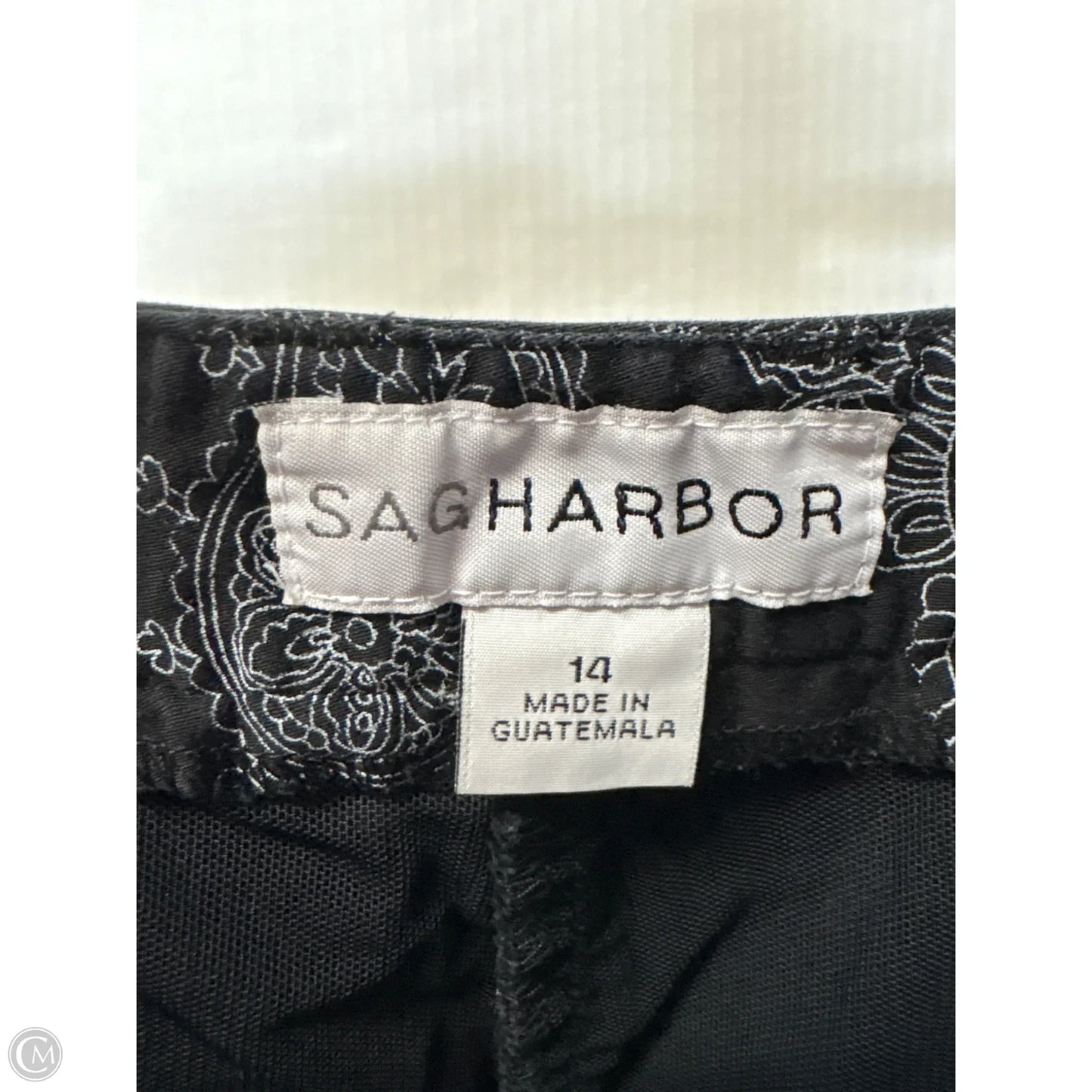 Shorts By Sag Harbor In Black, Size: 14