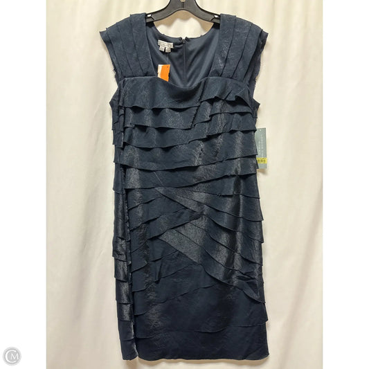 Dress Casual Midi By London Times In Blue, Size: Xl