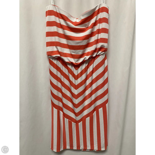 Dress Casual Midi By Bisou Bisou In Coral, Size: M