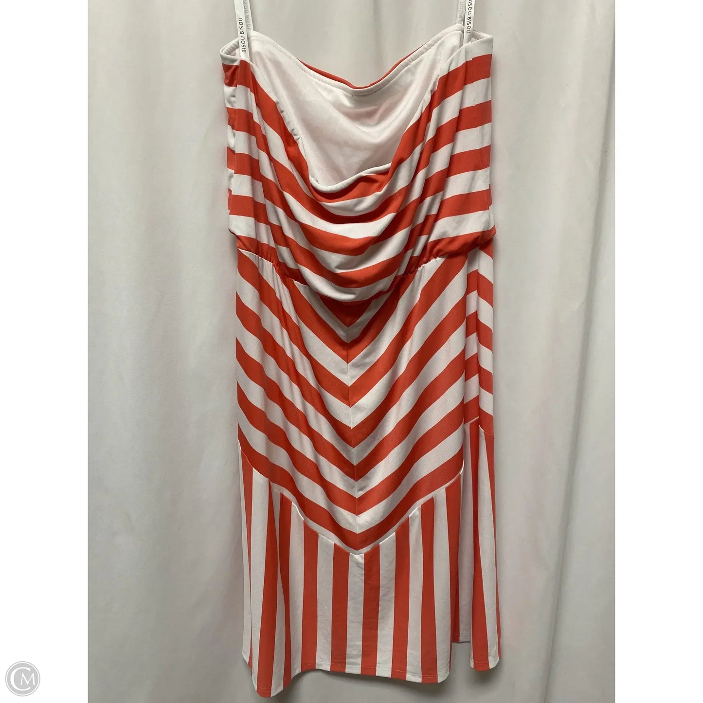 Dress Casual Midi By Bisou Bisou In Coral, Size: M