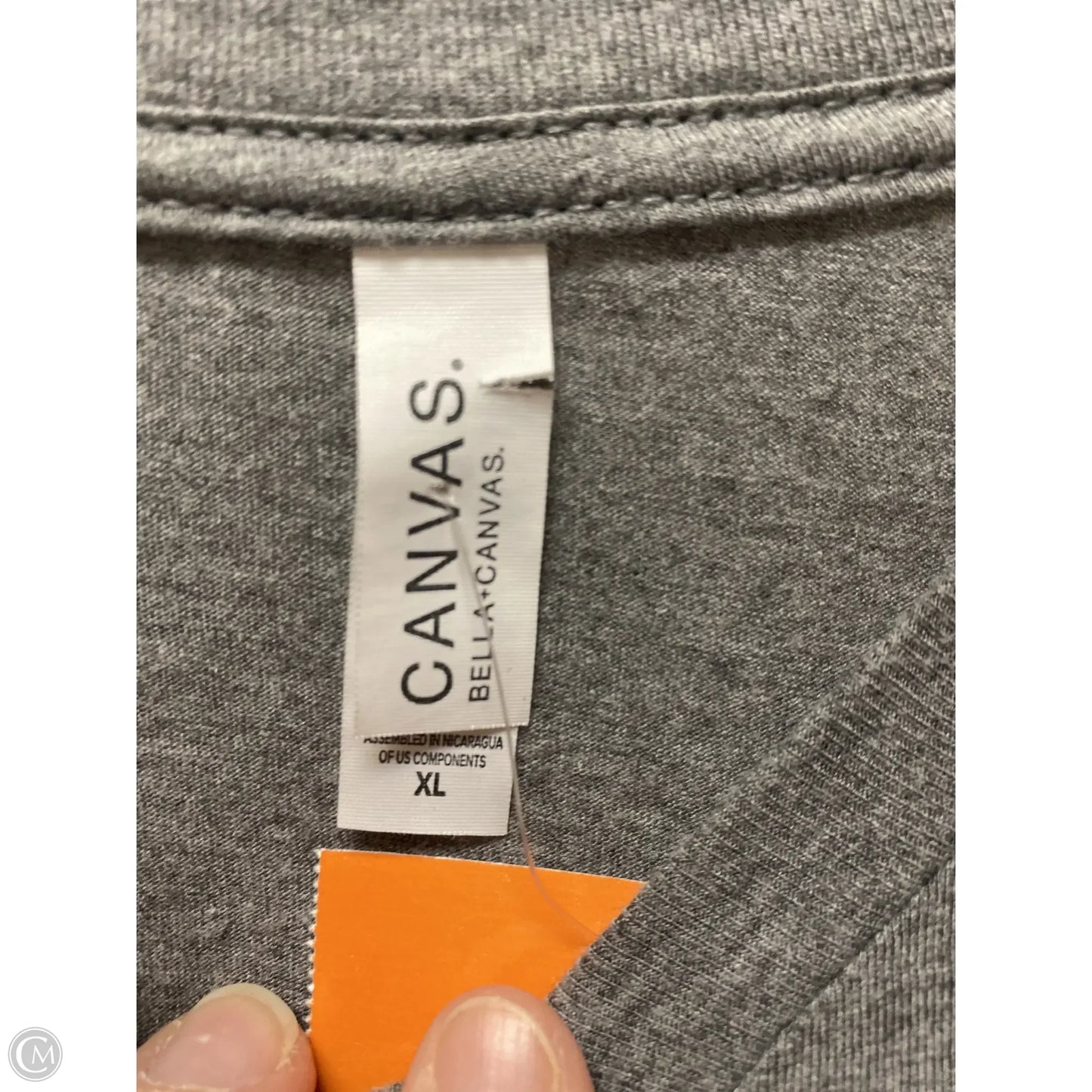 Top Short Sleeve By Bella + Canvas In Grey, Size: Xl