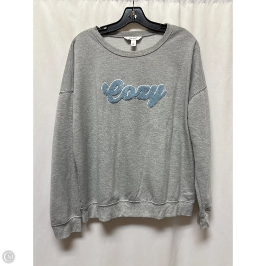 Sweatshirt Crewneck By Nine West In Grey, Size: L