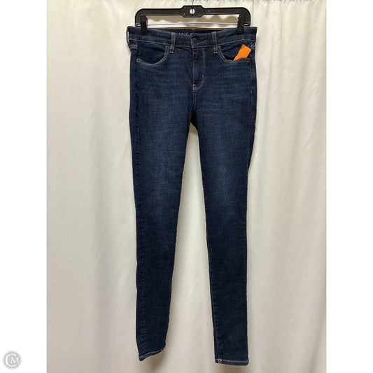 Jeans Skinny By American Eagle In Blue Denim, Size: 0