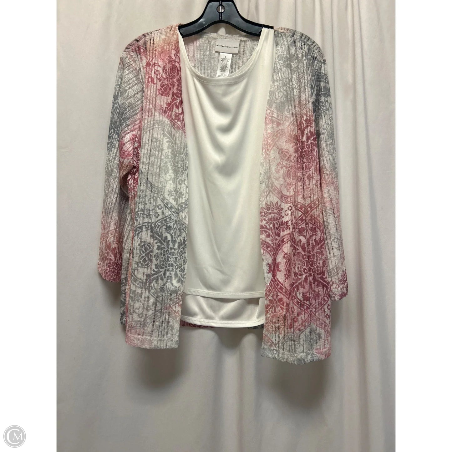 Top 2pc Long Sleeve By Alfred Dunner In Pink, Size: S