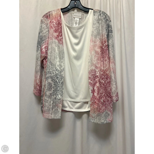 Top 2pc Long Sleeve By Alfred Dunner In Pink, Size: S