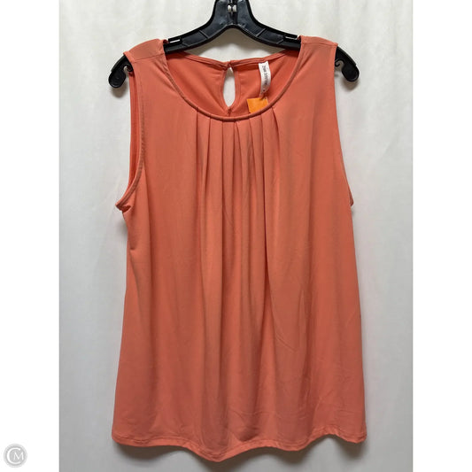 Top Sleeveless By Zenana Outfitters In Peach, Size: Xl