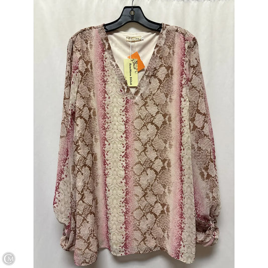 Top Long Sleeve By Clothes Mentor In Pink, Size: M