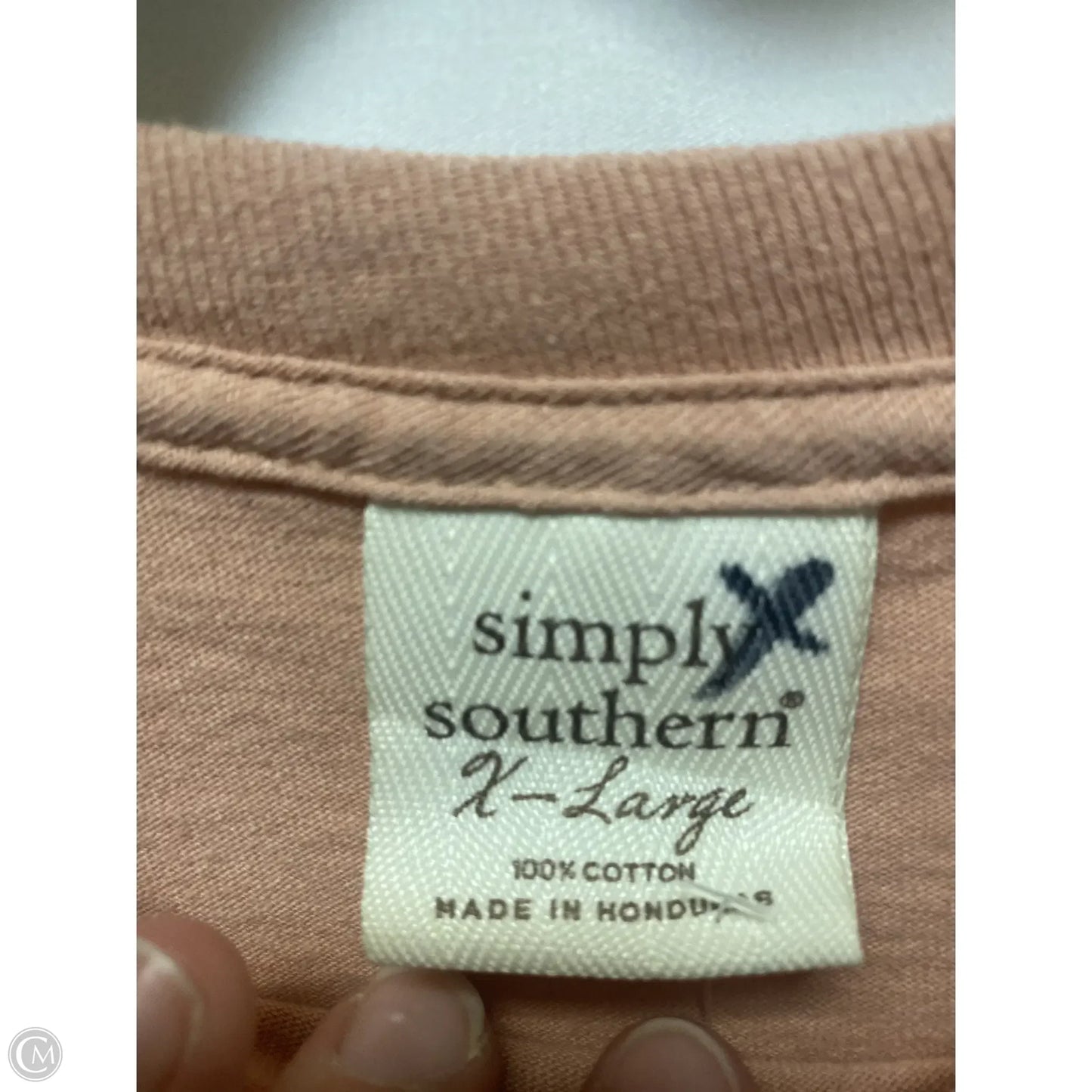 Top Sleeveless By Simply Southern In Peach, Size: Xl