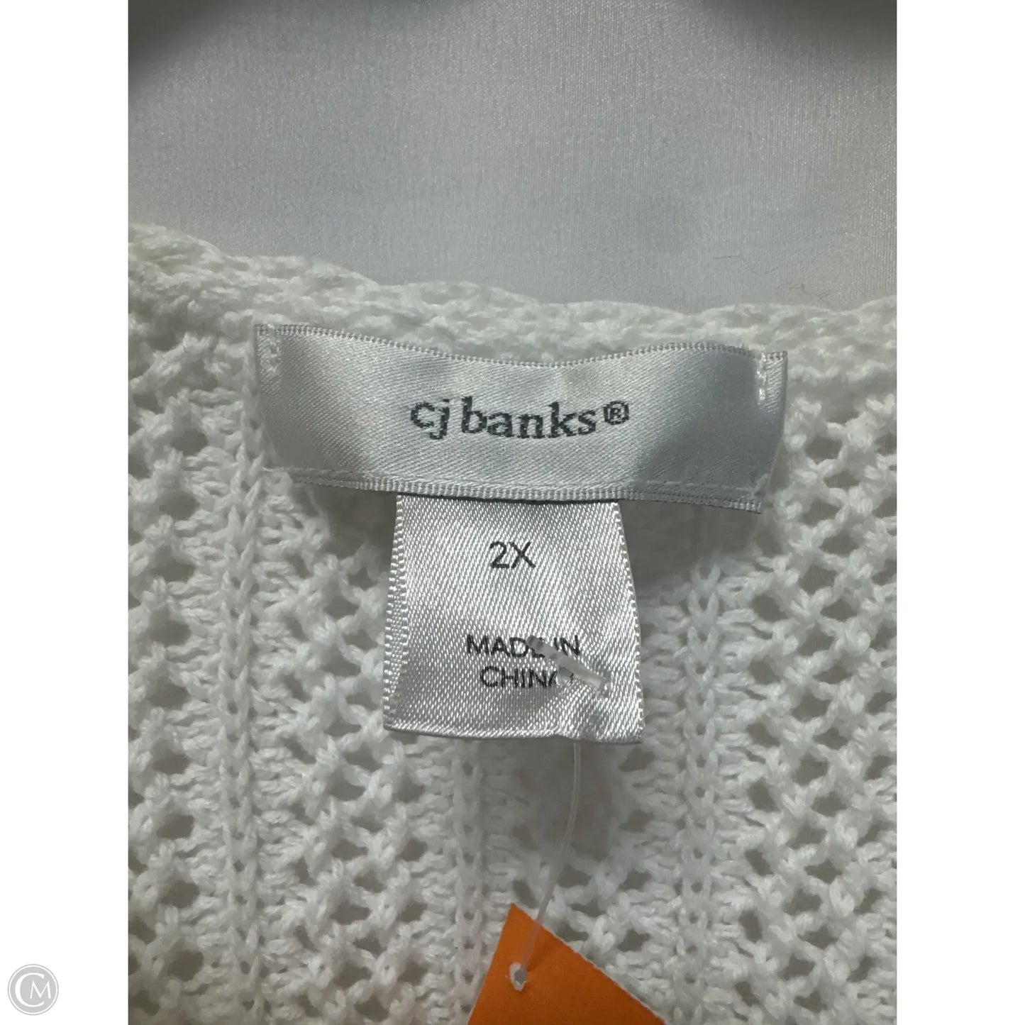 Top Long Sleeve By Cj Banks In White, Size: 2x