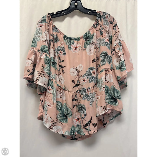 Top Short Sleeve By Ana In Pink, Size: Xl