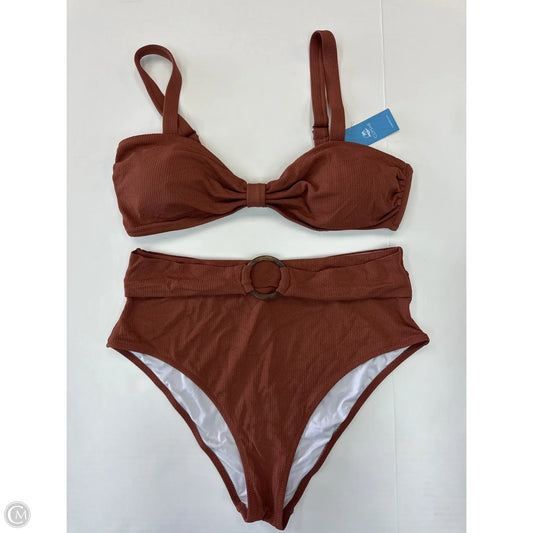 Swimsuit 2pc By Cupshe In Brown, Size: Xl