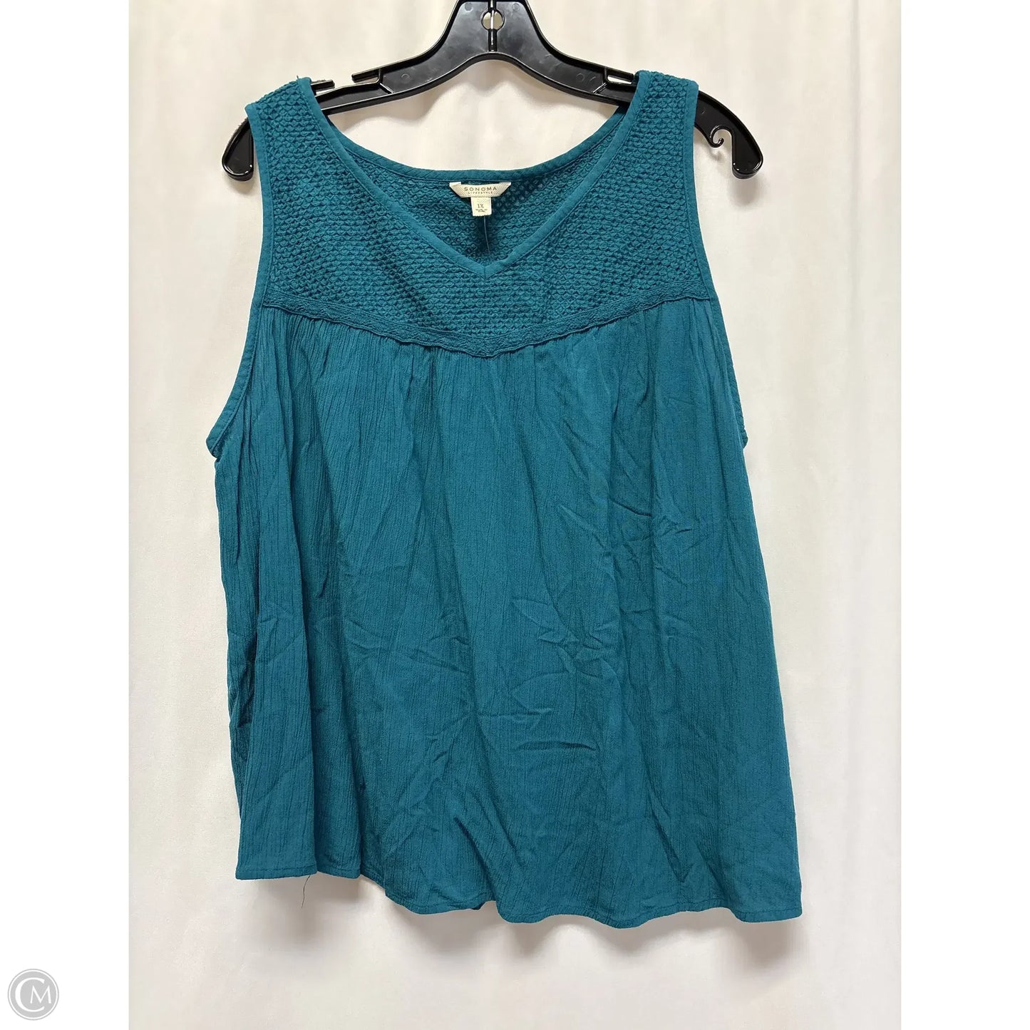 Tank Top By Sonoma In Teal, Size: 1x