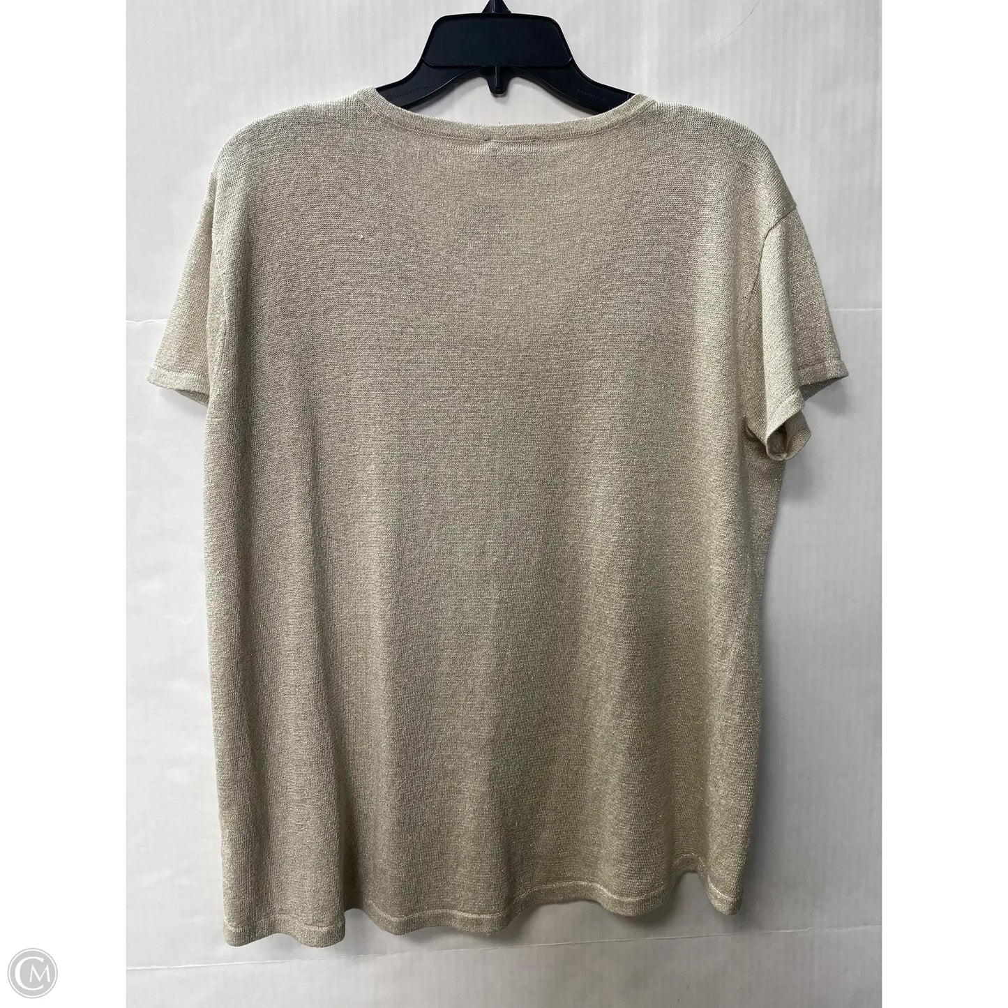Top Short Sleeve By Talbots In Gold, Size: M