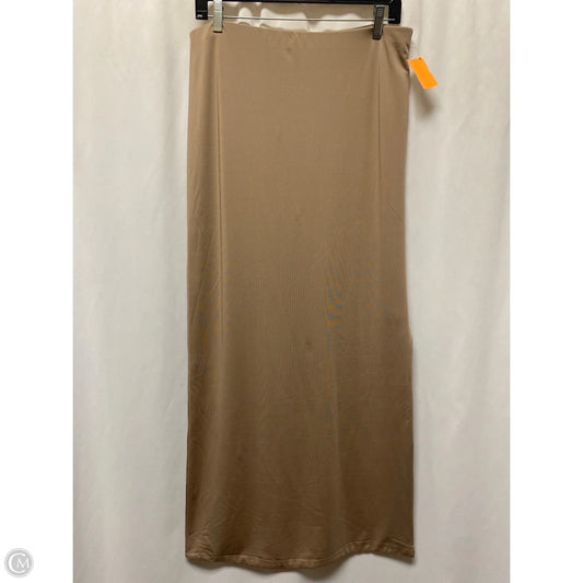 Skirt Maxi By Clothes Mentor In Tan, Size: Xl