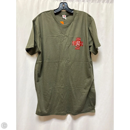 Top Short Sleeve By Hanes In Green, Size: L