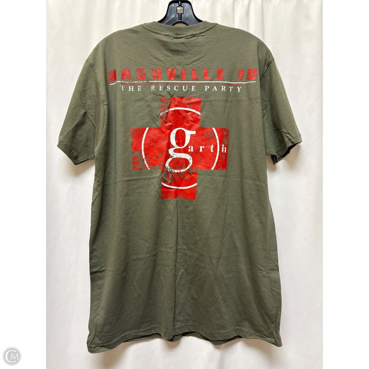 Top Short Sleeve By Hanes In Green, Size: L