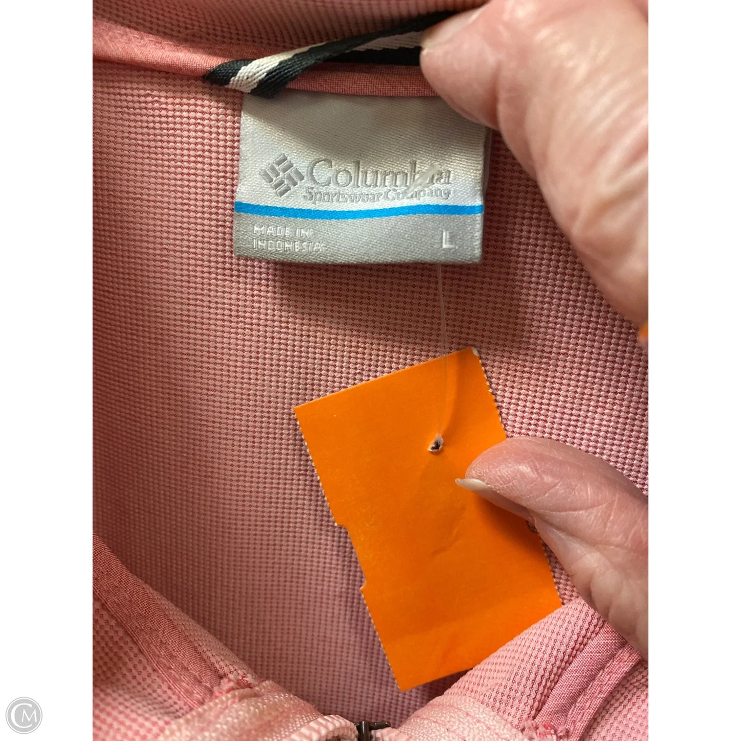 Jacket Windbreaker By Columbia In Pink, Size: L