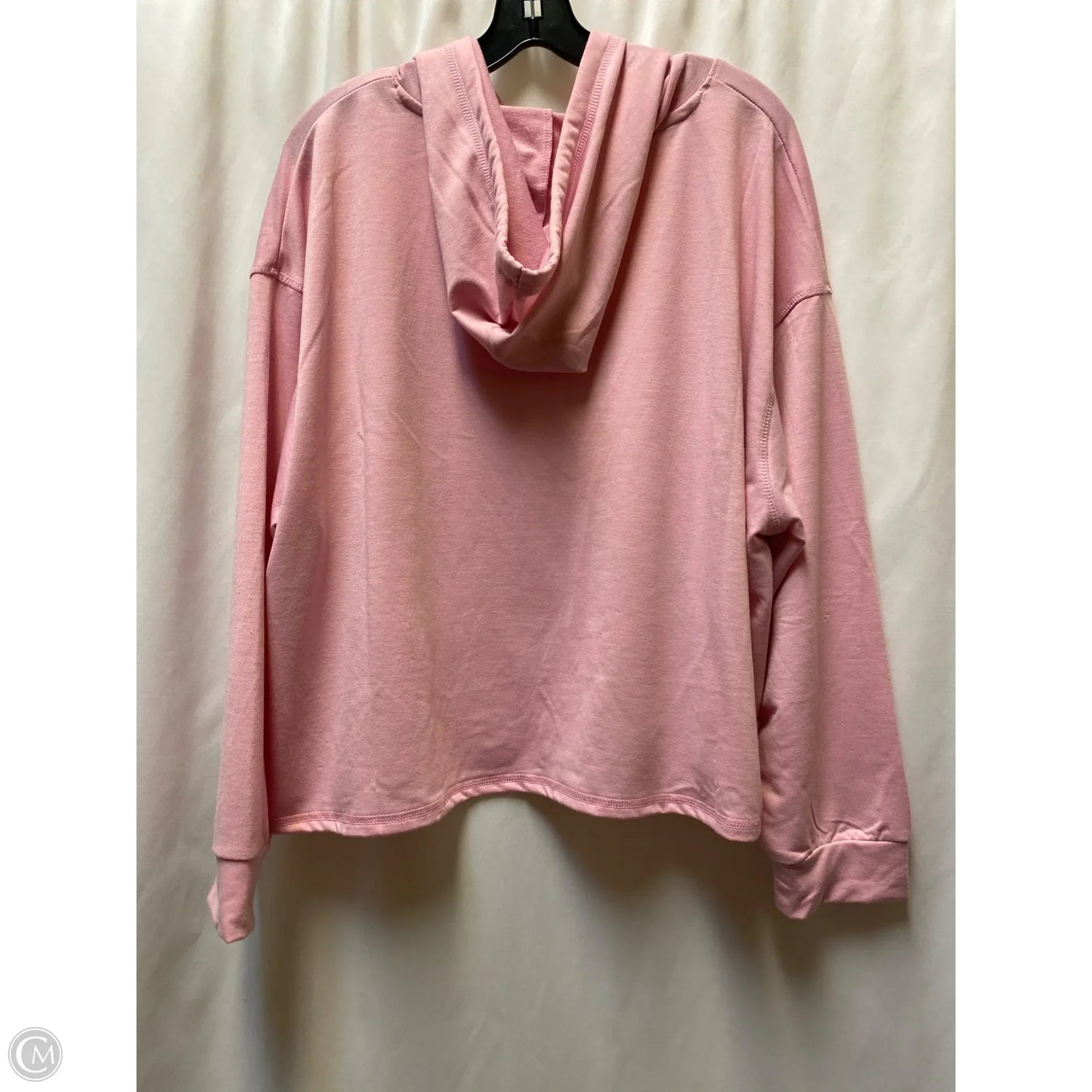 Athletic Sweatshirt Hoodie By Adrienne Vittadini In Pink, Size: 3x