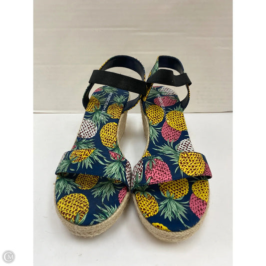 Sandals Heels Block By Monroe And Main In Navy, Size: 10