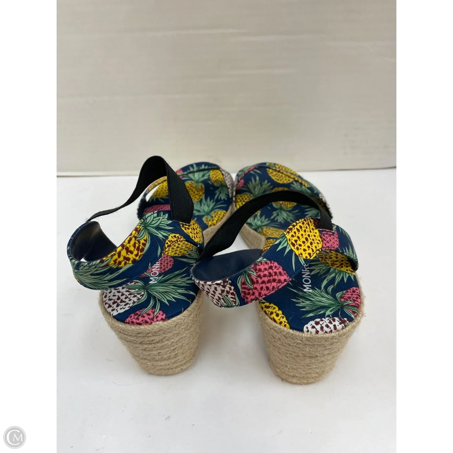 Sandals Heels Block By Monroe And Main In Navy, Size: 10