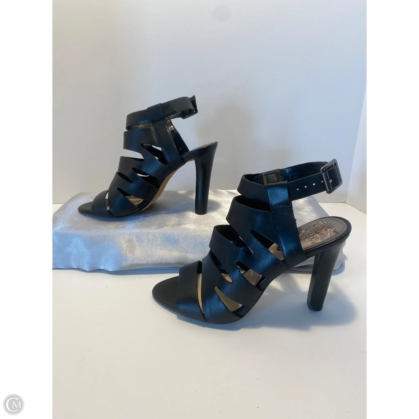 Sandals Heels Block By Vince Camuto In Black, Size: 7.5