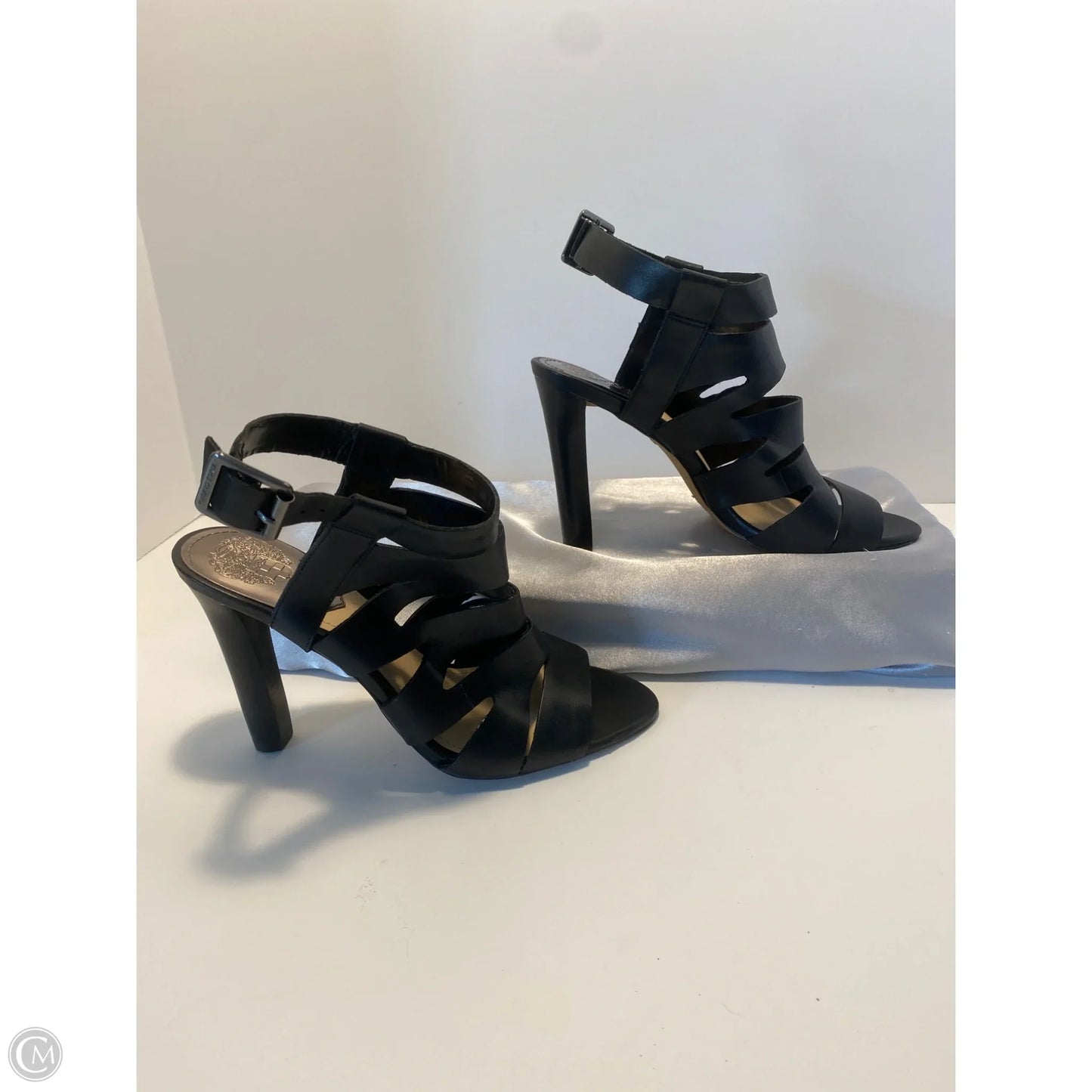 Sandals Heels Block By Vince Camuto In Black, Size: 7.5