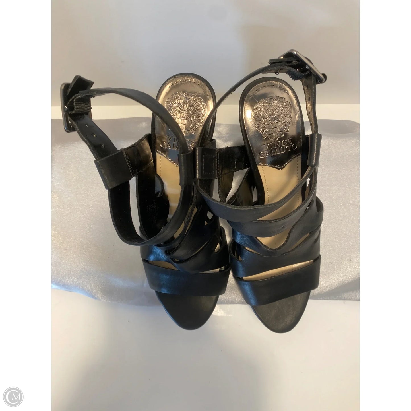 Sandals Heels Block By Vince Camuto In Black, Size: 7.5