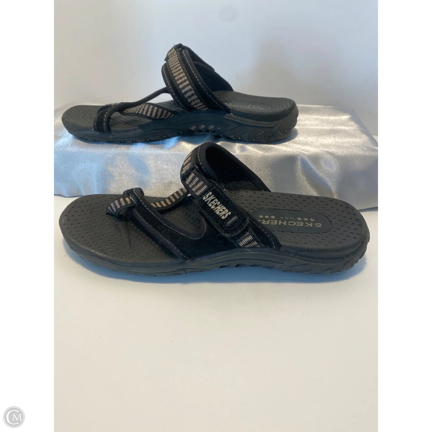 Sandals Flats By Skechers In Black, Size: 7
