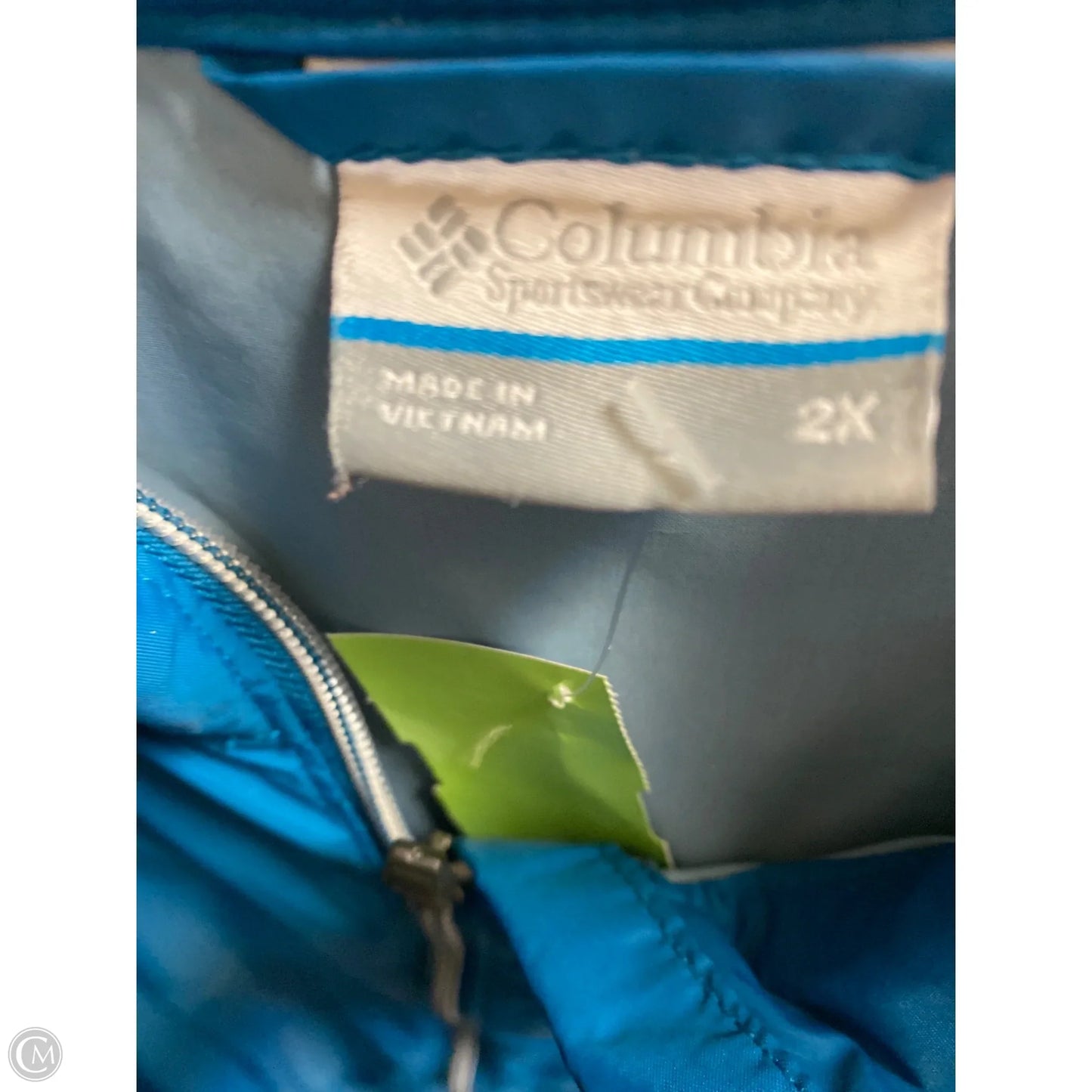 Jacket Windbreaker By Columbia In Aqua, Size: 2x