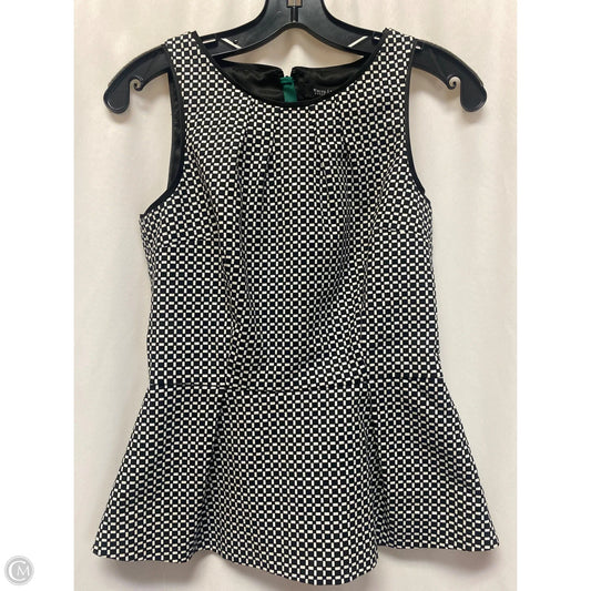 Top Sleeveless By White House Black Market In Black & White, Size: Xs