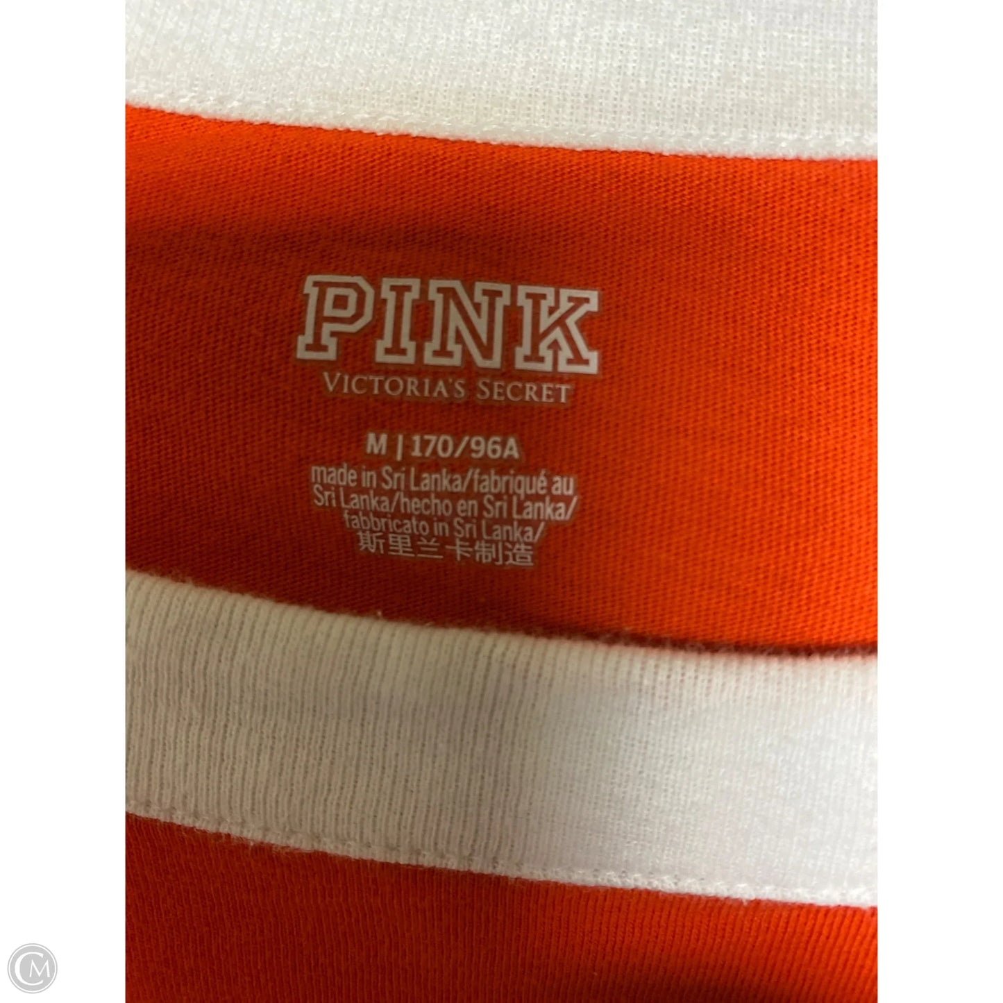 Top Short Sleeve By Pink In Orange, Size: M