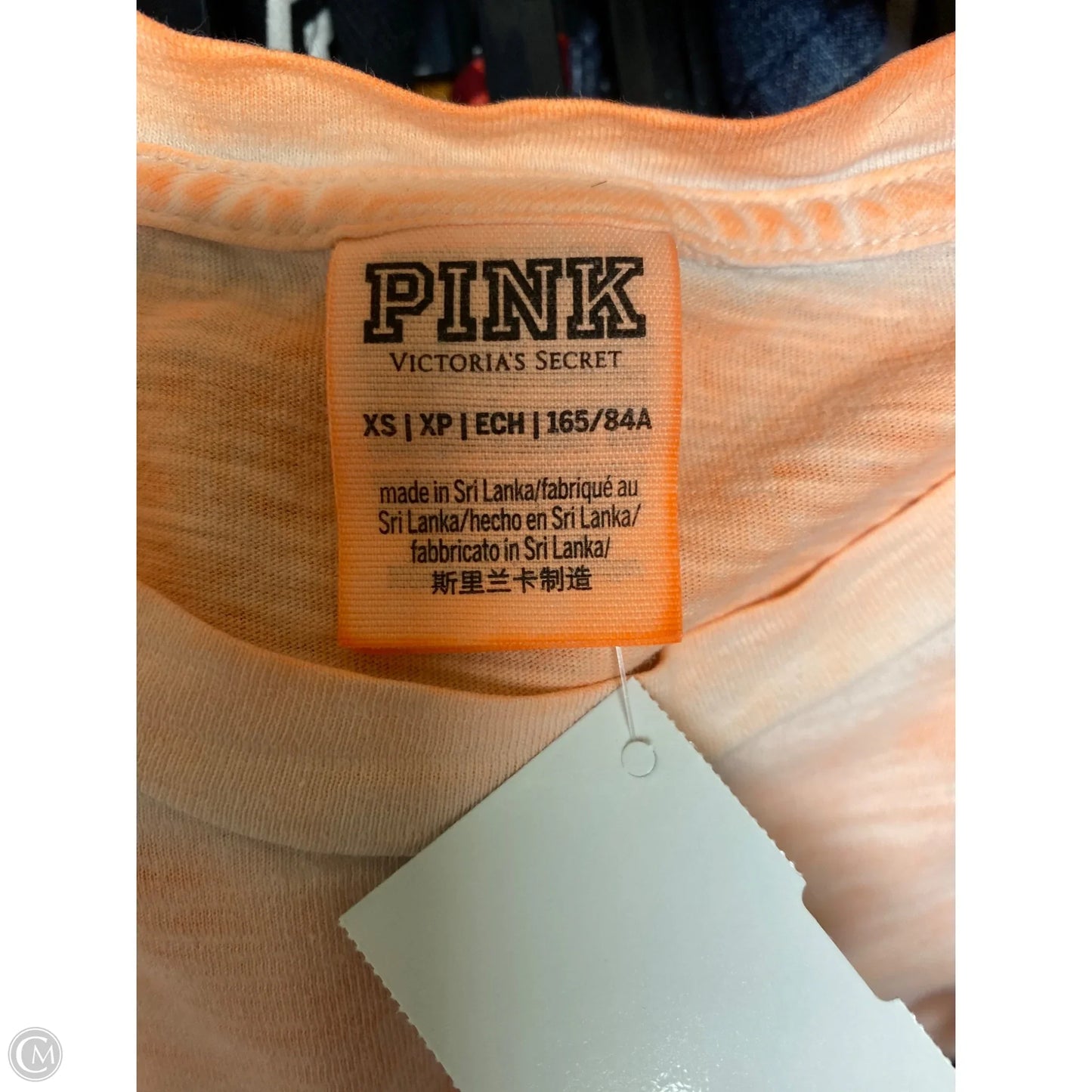 Top Short Sleeve By Pink In Orange, Size: Xs