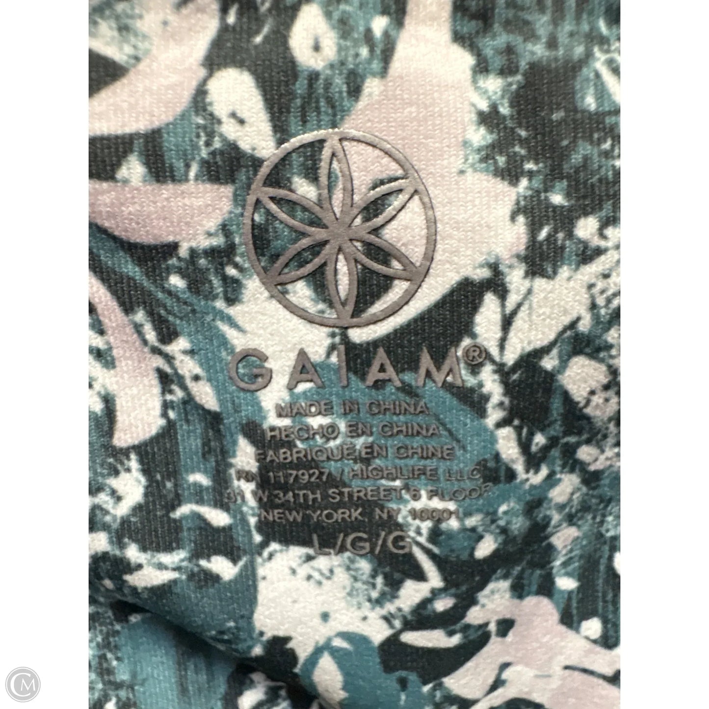 Athletic Leggings By Gaiam In Green, Size: L