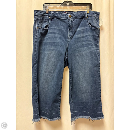 Capris By Denim 24/7 In Blue Denim, Size: 2x