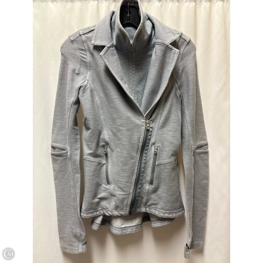 Athletic Jacket By Lululemon In Grey, Size: 4